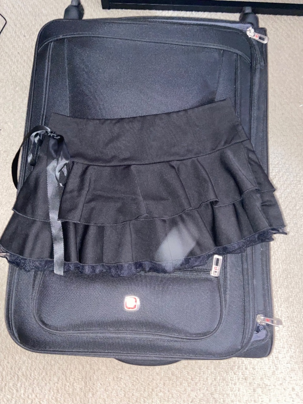Dark coquette black mini skirt from sugar and vapour (read desc for size info